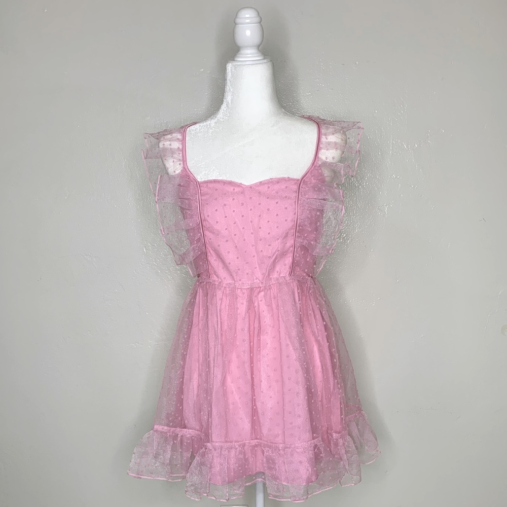 Sugar Thrillz Pink Babydoll Dress